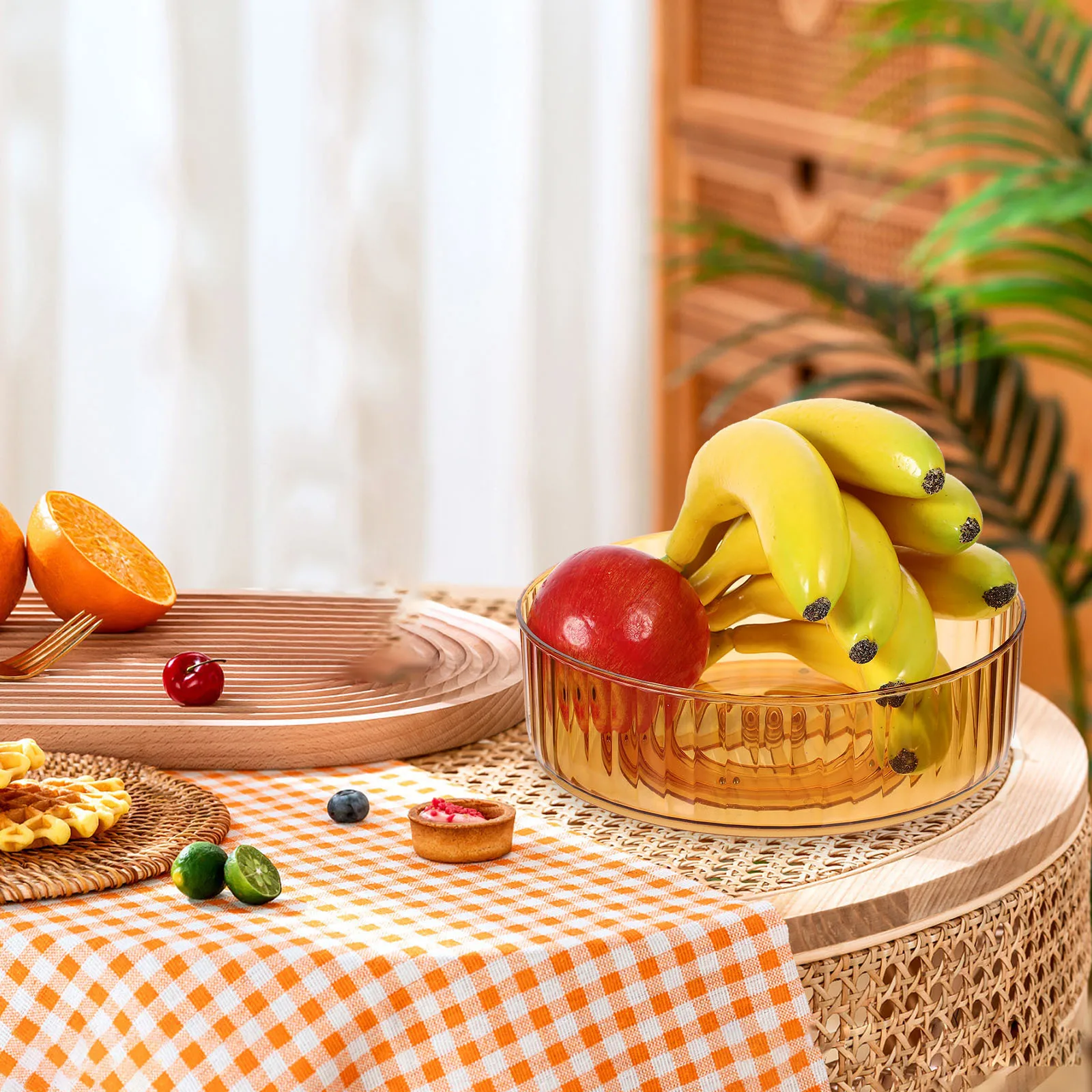 

Rotatable Storage Rack Transparent Bathroom Organizer Kitchen Supply Multi-Functional Holder Makeup Seasoning Rack