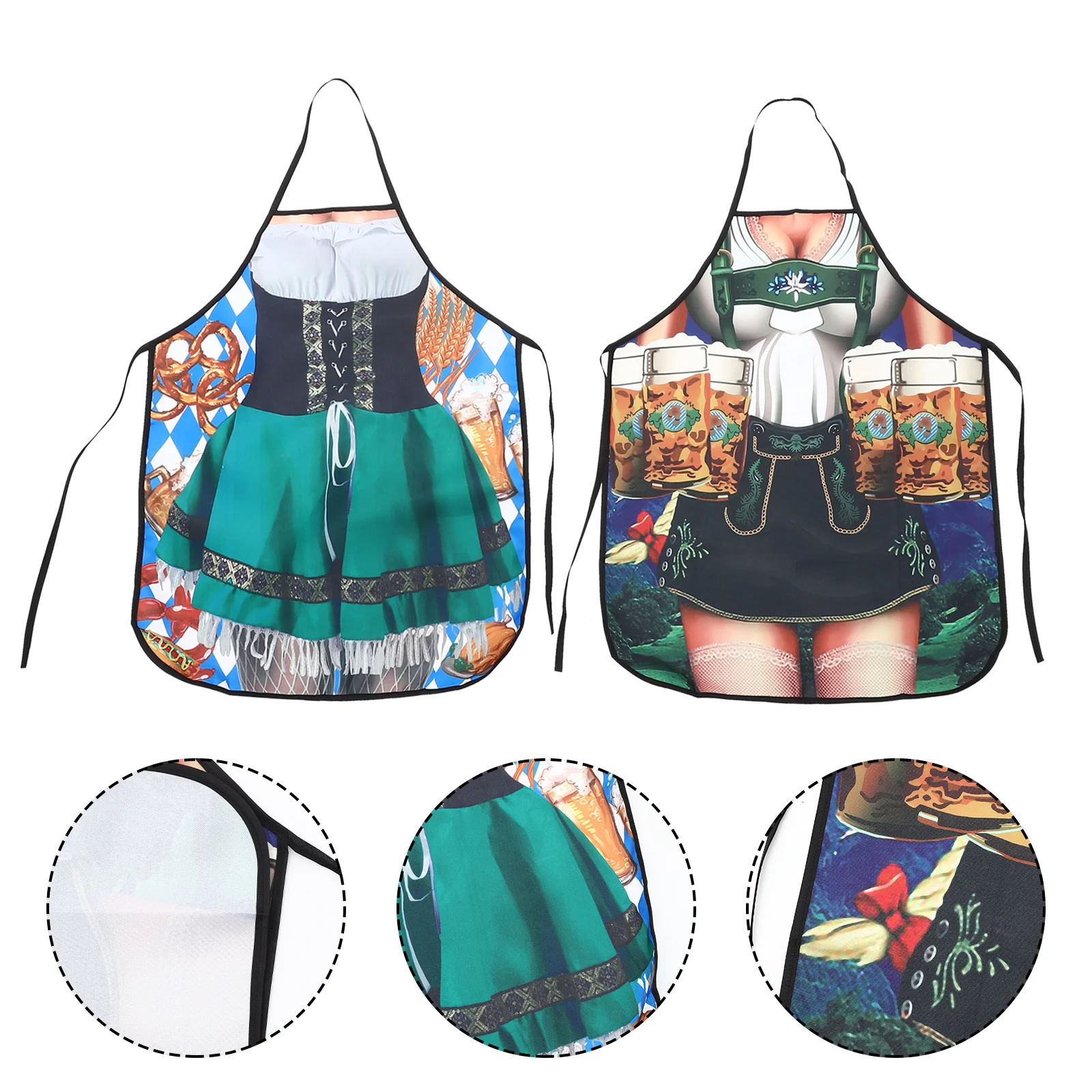 

2pcs Funny For Adults Kitchen Cooking Apron Waterproof Oil-Proof Personalized Chef Apron Stylish Universal Restaurant