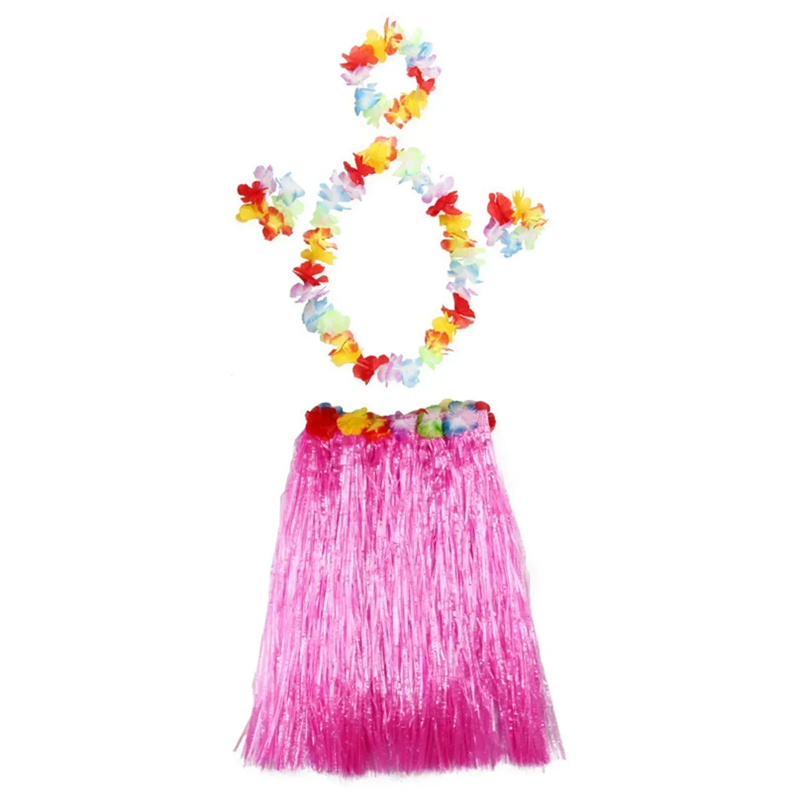 Flower Garlands Grass Skirt Costume Flower Decoration Garland Holiday Plastic Playing Wristband Suitable Funny