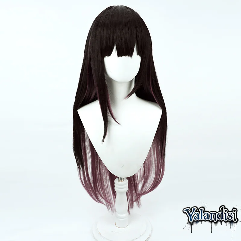 Yalandisi& Virtual YouTube Vtuber Suzuka Utako Cosplay Wig Halloween Carnival Party Props Synthetic Hair Heat Resistant Fiber