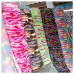 100x170cm High Grade Thicken Jacquard Fox Imitation Faux Fur Fabric Jacquard Fur Fabric for Patchwork for DIY Scarf Decoration