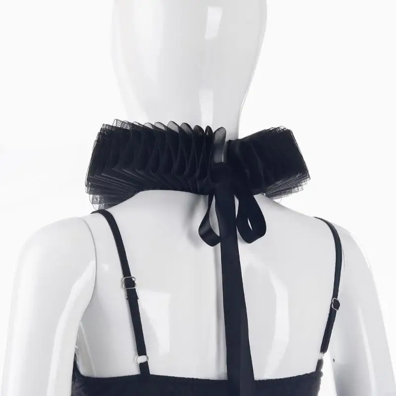 

Викторианский воротник с рюшами, элегантные манжеты на запястьях, блузка для девочек, элегантный воротник с лацканами