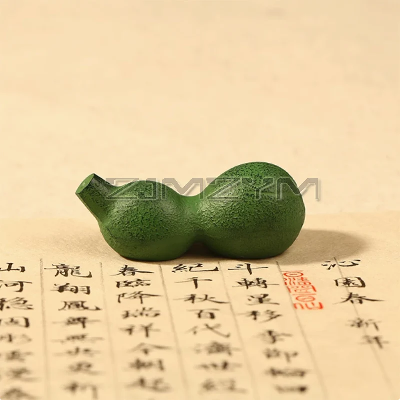 Cast Iron Paperweight Cucurbit Ruler Calligraphy Pressed Paper Metal Small Ornaments Writing Creative Artifact Book Town