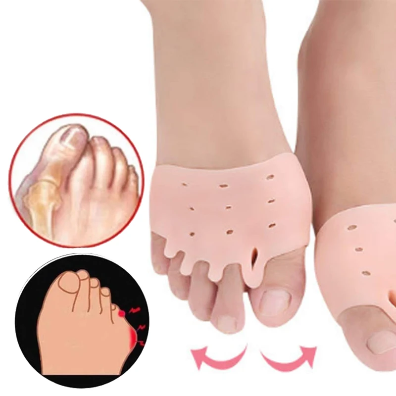 Five Hole Honeycomb Forefoot Pad Toe Separator for unisex Bunions and Hallux Valgus Relief Bunion Corrector Overlapping Toes Fix