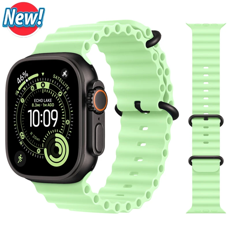 Ocean Strap für Apple Watch Bands Ultra 3 2 49 mm 44 mm 40 mm 41 mm 45 mm 42 mm 46 mm Sportarmband iWatch Serie 11 10 9 8 7 6 5 Se 3