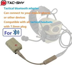 TAC-SKY COMTA Tactical Airsoft Shooting Headset Ptt Bluetooth adapter for PELTO MSA  AMP Tactical Headset Hunting Headphones