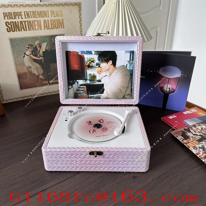 HouseholdCD Player  Album CD Disc with Speaker Retro Bluetooth Speaker Portable Birthday Gift