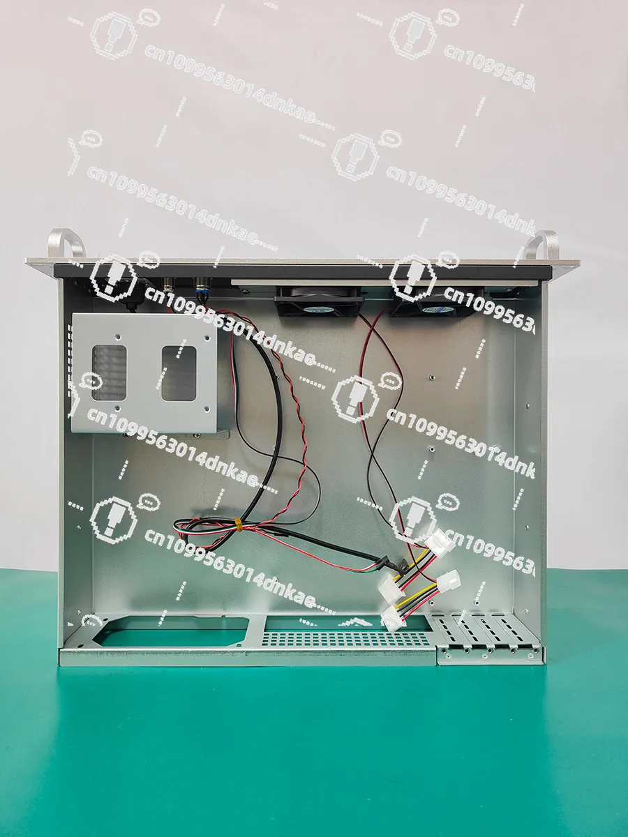2U Industrial Control Chassis 350 Short Aluminum Panel PC Large Power Matx Main Board Silver Recording Computer Server Chassis