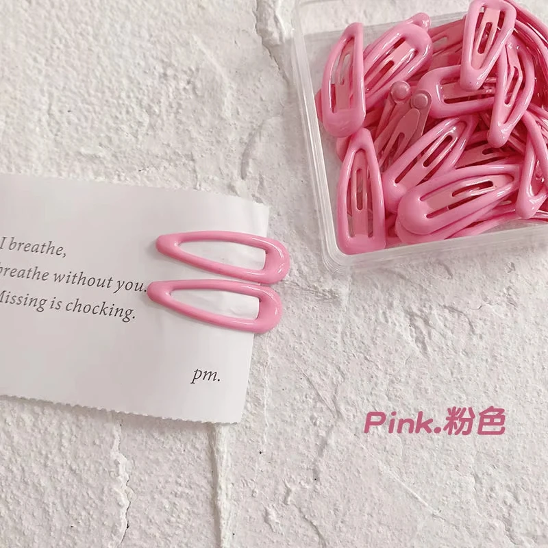 20pcs/lot 3cm Children Cute Colorful Waterdrop Shape BB Hair Clips Kids Headwear Girls Lovely Hairpins DIY Hair Accessories image 2