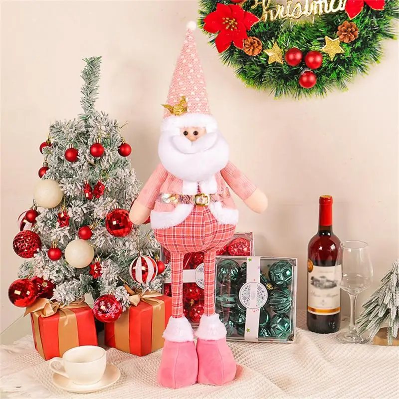 2025 Christmas Doll Decoration Stretchable Santa Claus Doll Christmas Snowman Decorations Christmas Supplies Adornos