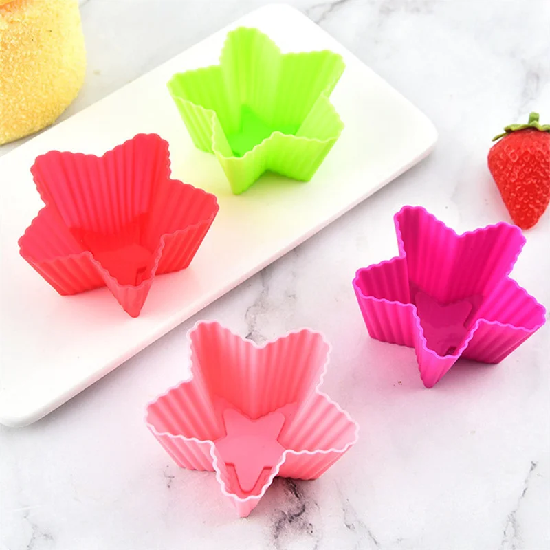 Moldes de silicona para cupcakes, reutilizables, antiadherentes, fáciles de limpiar, 1 piezas
