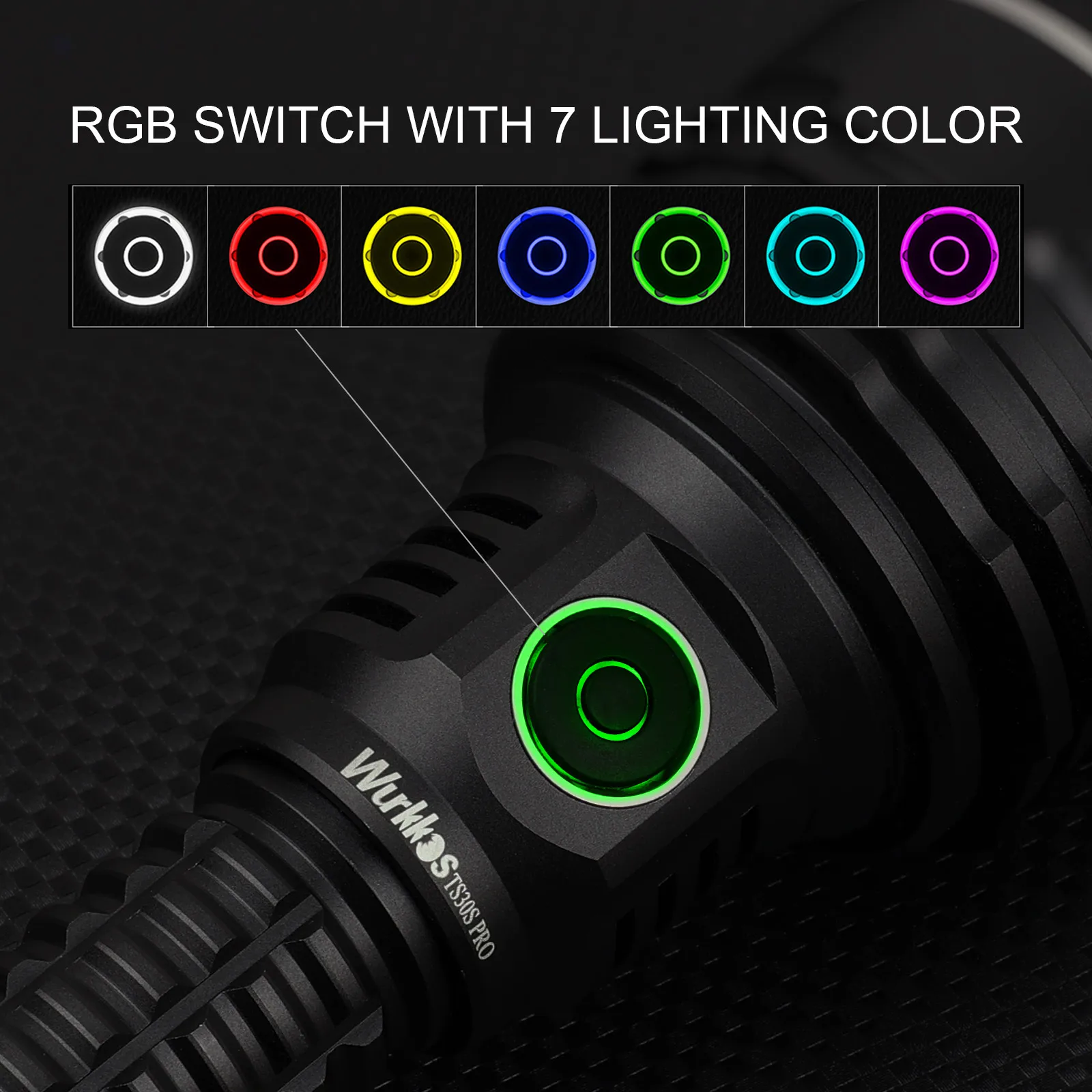 Wurkkos TS30S Pro 21700 Rechargeable Tactical Flashlight LED USB-C 6000Lm Torch MAX 1086M Stainless Bezel Anduril 2 Power Bank