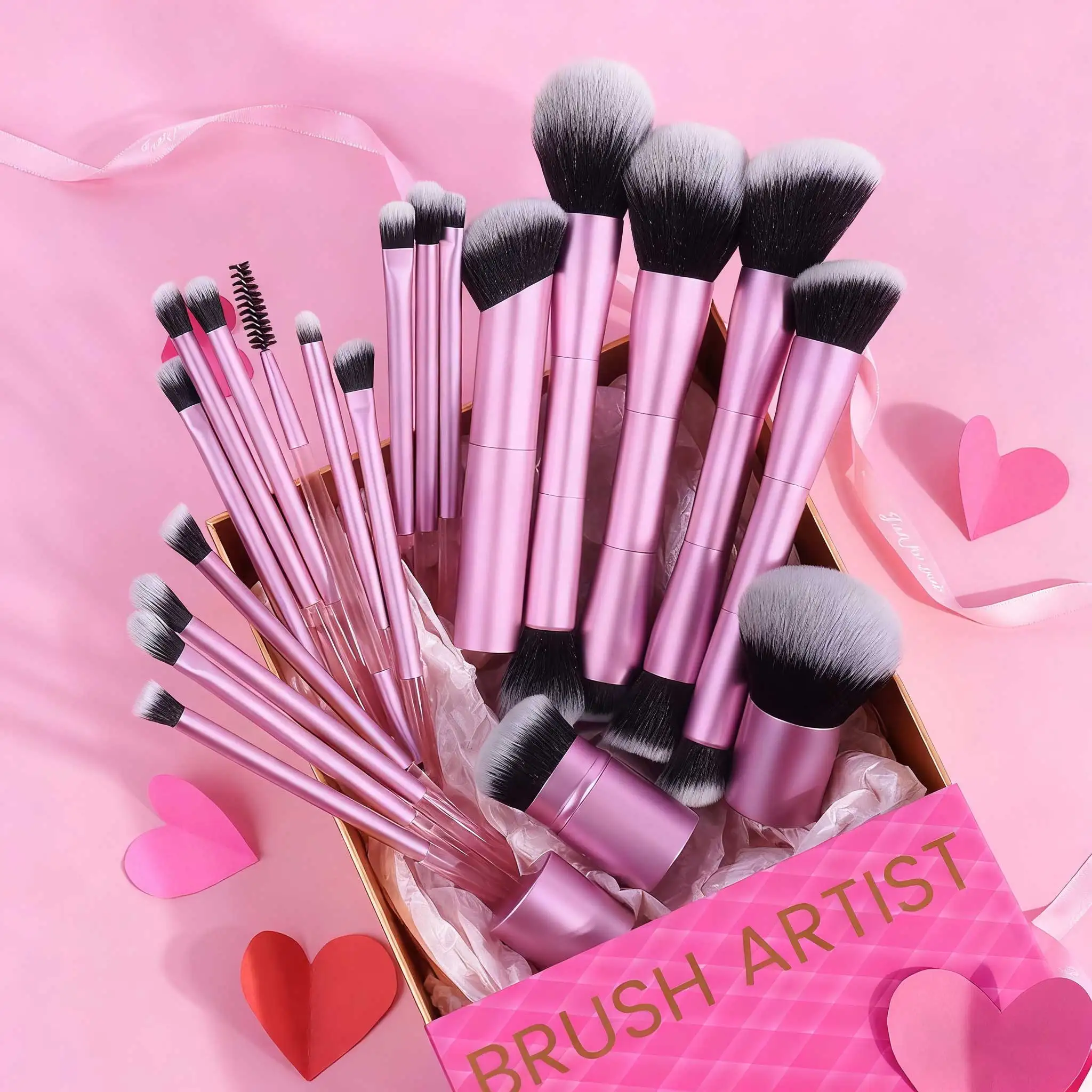 مجموعة فرش مكياج كريم الأساس مكونة من 20 قطعة، فرشاة كونتور كابوكي مزدوجة الأطراف لمزج البودرة السائلة وأحمر الخدود ومكياج الوجه أيضًا #4