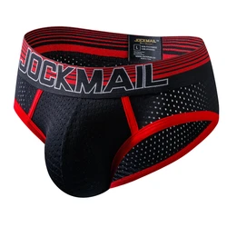 JOCKMAIL хлопковое сексуальное мужское нижнее белье, трусы, дышащие мужские трусы, бикини, нижнее белье для геев, мужское нижнее белье Calzoncillos