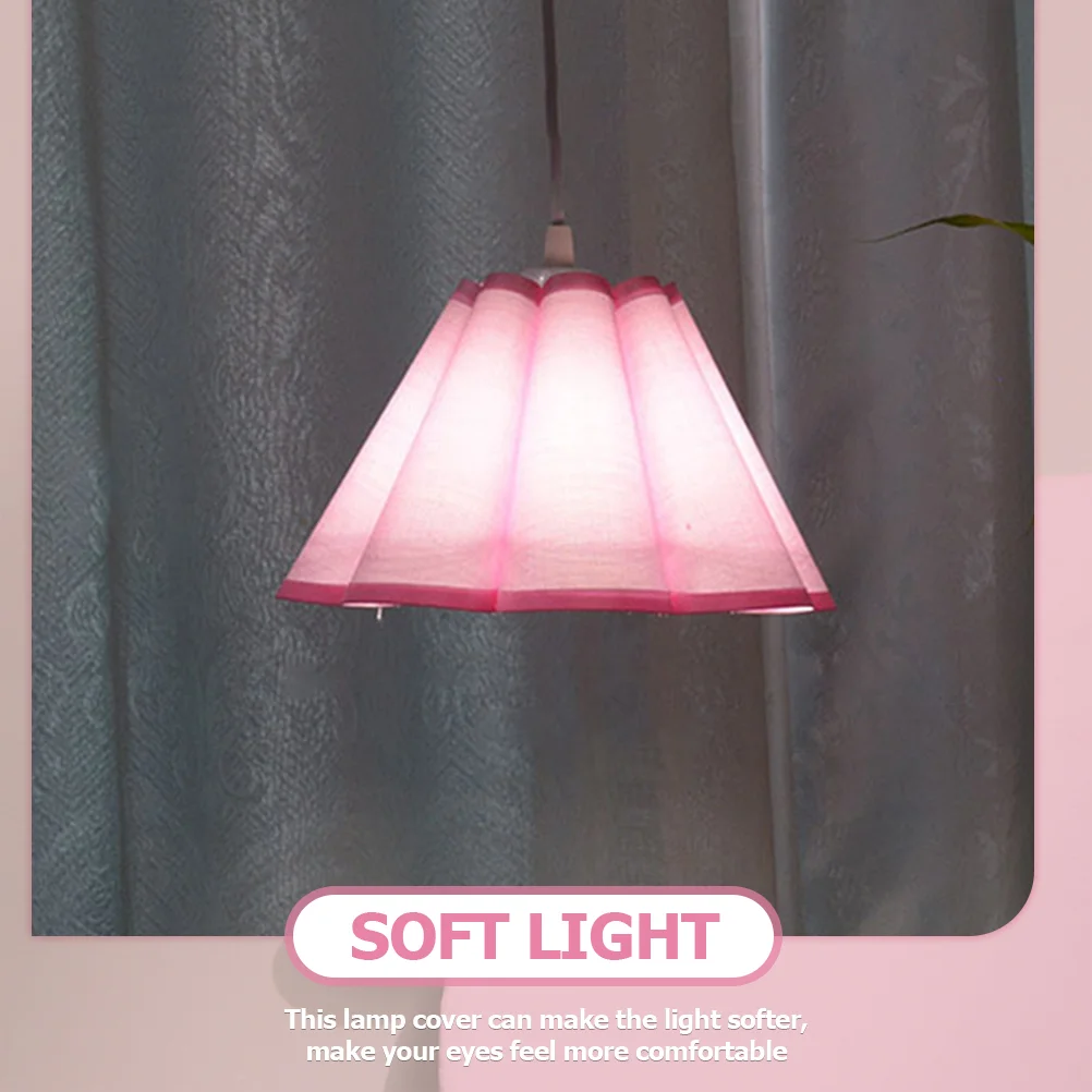 Light Covers Wall Shade Fabric Electric Petal Shape Fixture Accessory Pink Lampshades for Table Decorative