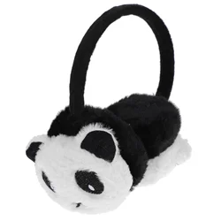 Panda 3D Protective Covers Headband Warm Plush Warmers Unisex Kids Women's