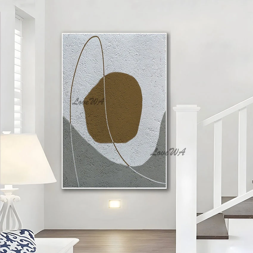 

Simple Design Textured Abstract Canvas Artwork Frameless Art Picture Handmade Oil Painting Modern Decorative Items For Cafe