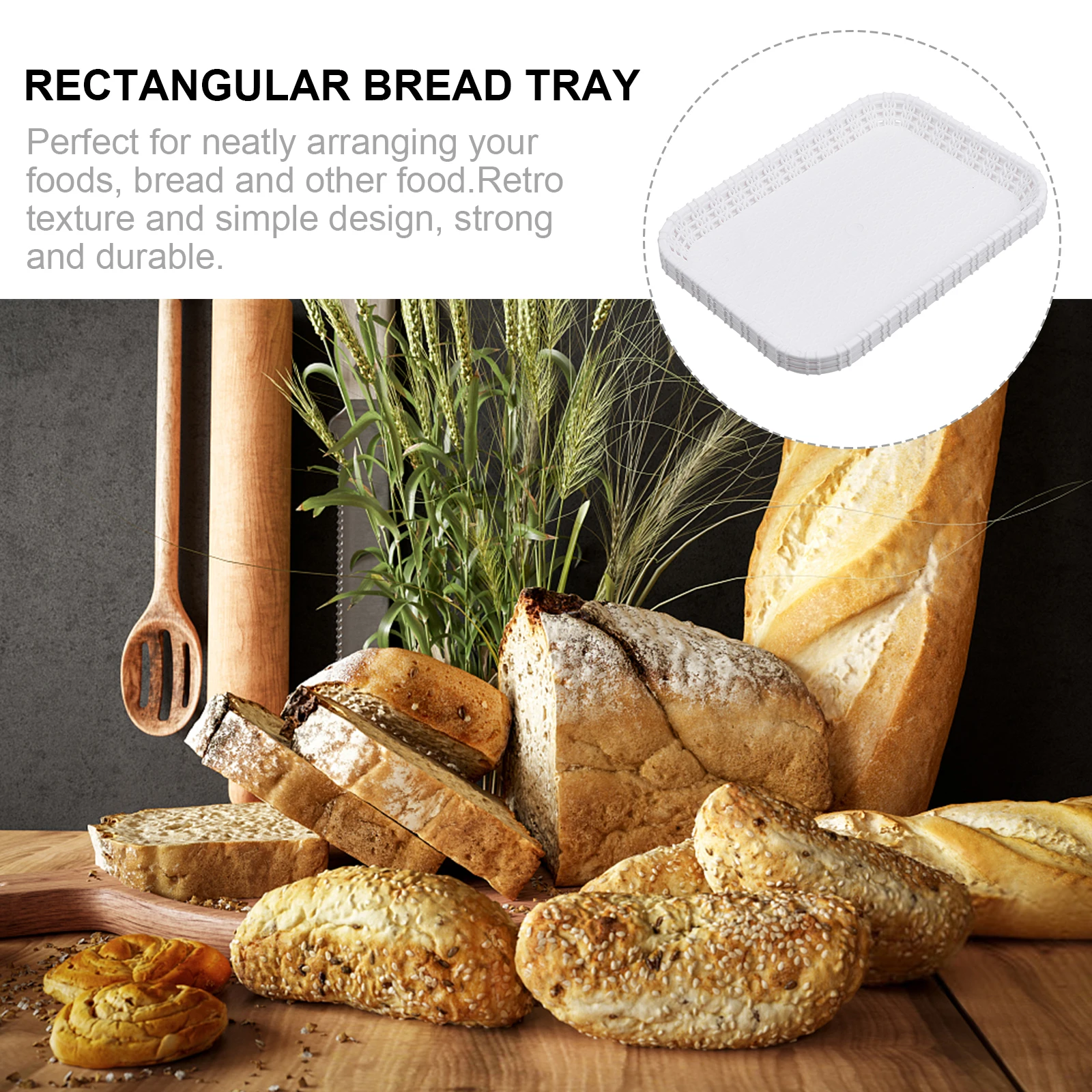 

3 Pcs Food Trays White Snack Plate Simple Fruit Disposable Severing Cake Home Kitchen Storage