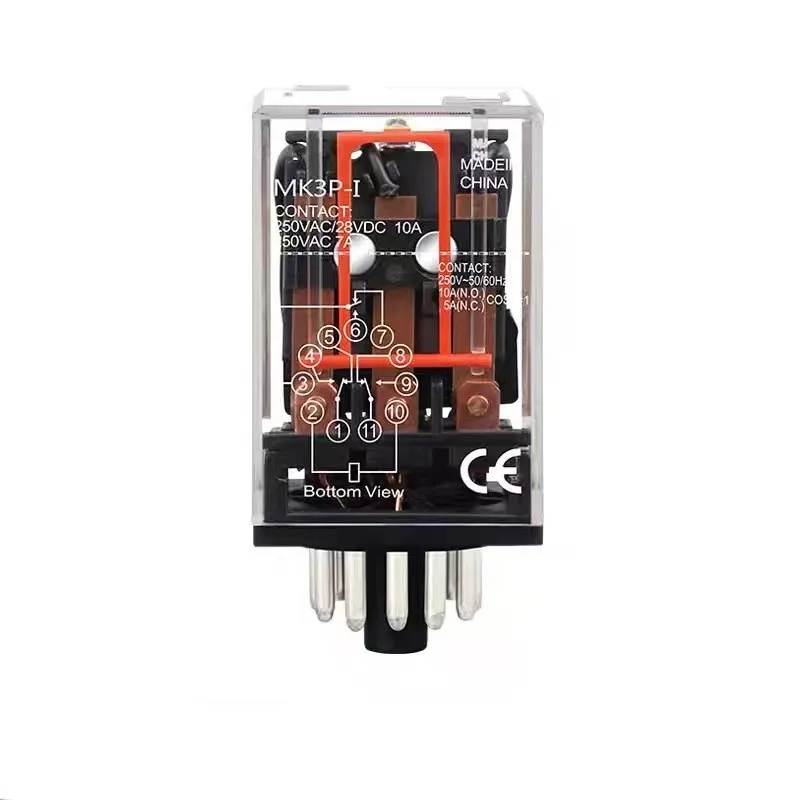 1 Set MK2P-I MK3P-I AC 220V 24V 36V 110V 12V Relay 8-Pin 10A 250VAC With PF083A Socket Base