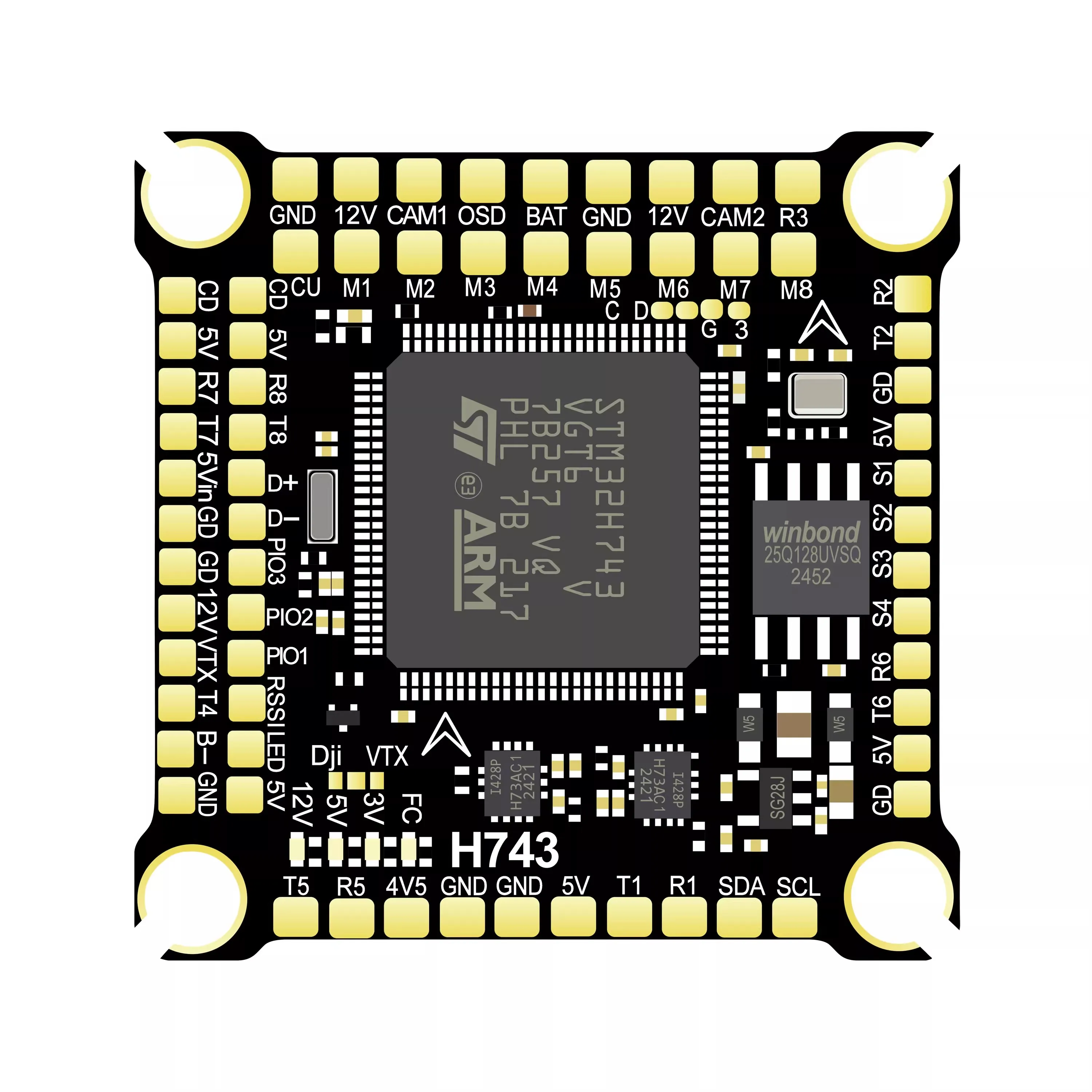 DAKEFPV H743 FC 6S 8S 55A/60A/70A 8-bit ESC 55A/60A/70A Stack for For X8/Y6/fixed-wing Model Aircraft Car