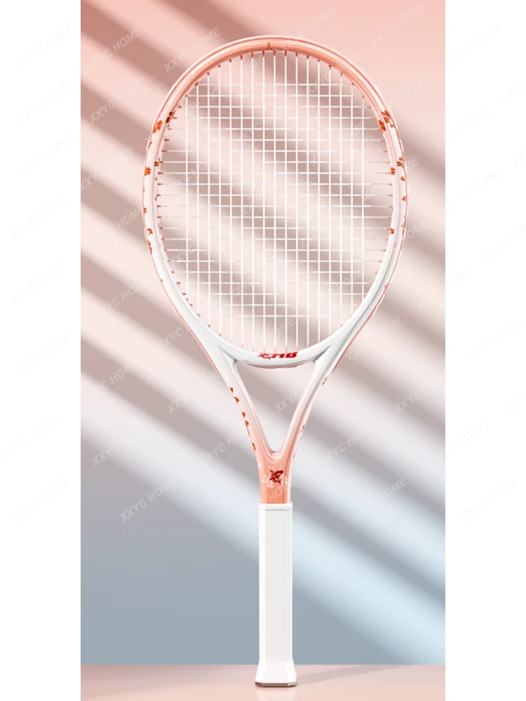 College Student Beginner Tennis Rackets Carbon Fiber Single Rebound Trainer Professional Combo