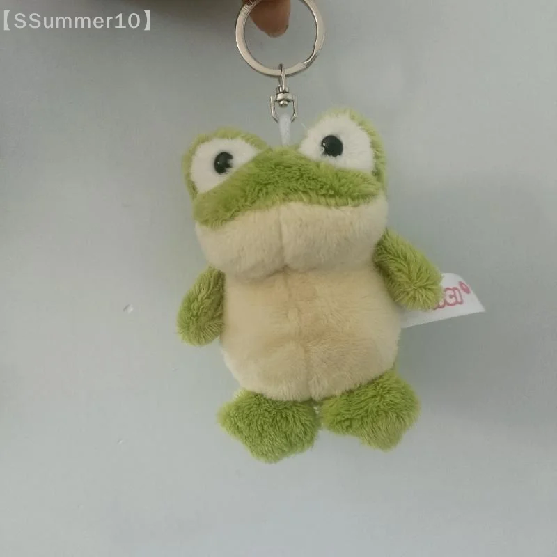 【SSummer10】Cartoon Niedlicher grüner kleiner Frosch Plüsch-Schlüsselanhänger - Tier-Spielzeuganhänger Rucksack-Dekoration Festival-Geschenk【SS】