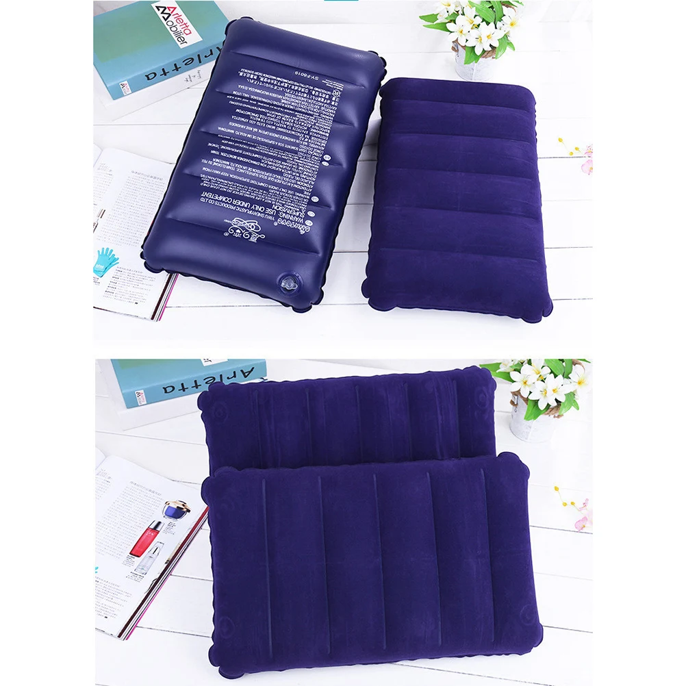 

4 PCS Inflatable PVC Neck Pillows Ultralight Portable Camping Travel Cushions Ergonomic Design Lightweight Cervical Support