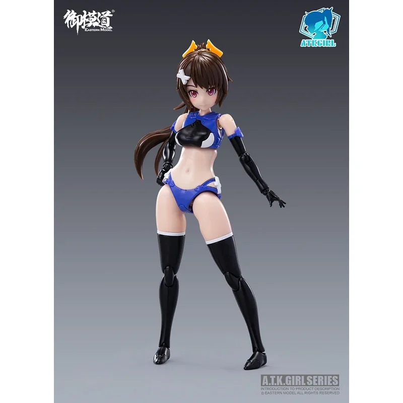 E-Model TITANS ATKGIRL SERIES 1/12 Scale Full Action Plastic Model Kit Assembled Model Action Figure Replaceable Body Faces