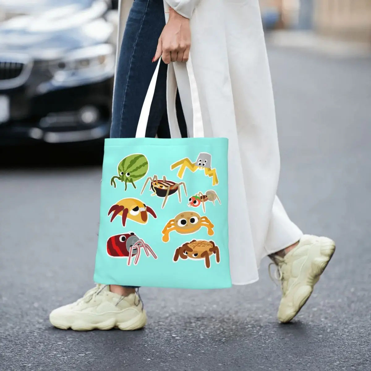 

Bugsnax Bug Pack Fan Art Kinda Bug Сумки для покупок Многоразовая парусиновая большая сумка Женская сумка через плечо Дорожная сумка