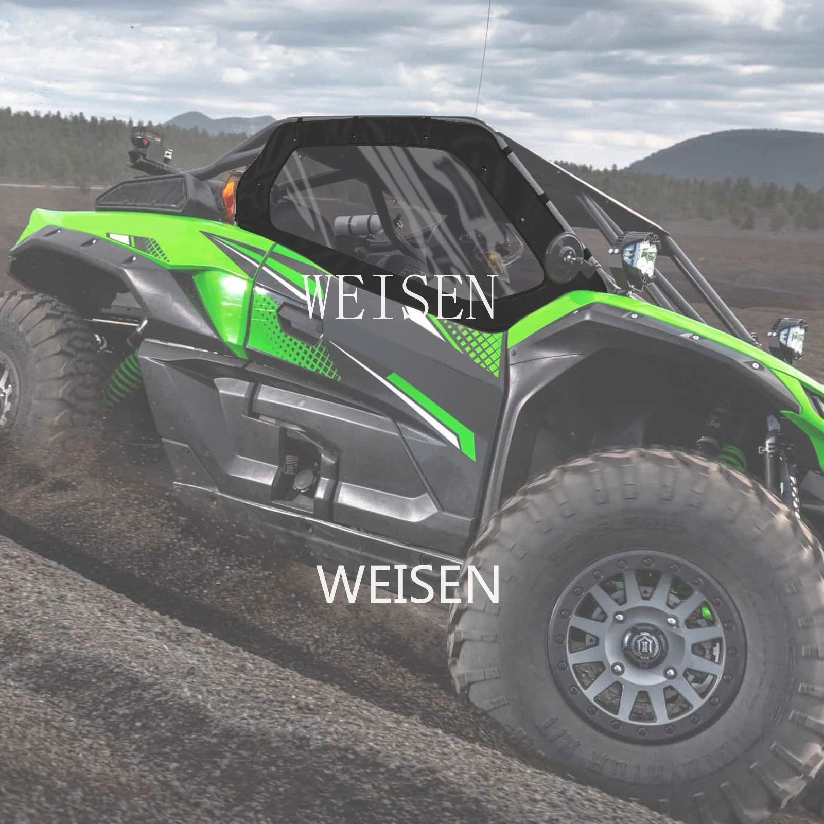 For 2020-2024 Kawasaki Teryx KRX 1000 UTV Left & Right Soft Cab Upper Side Door Enclosure Set Window PVC Accessories