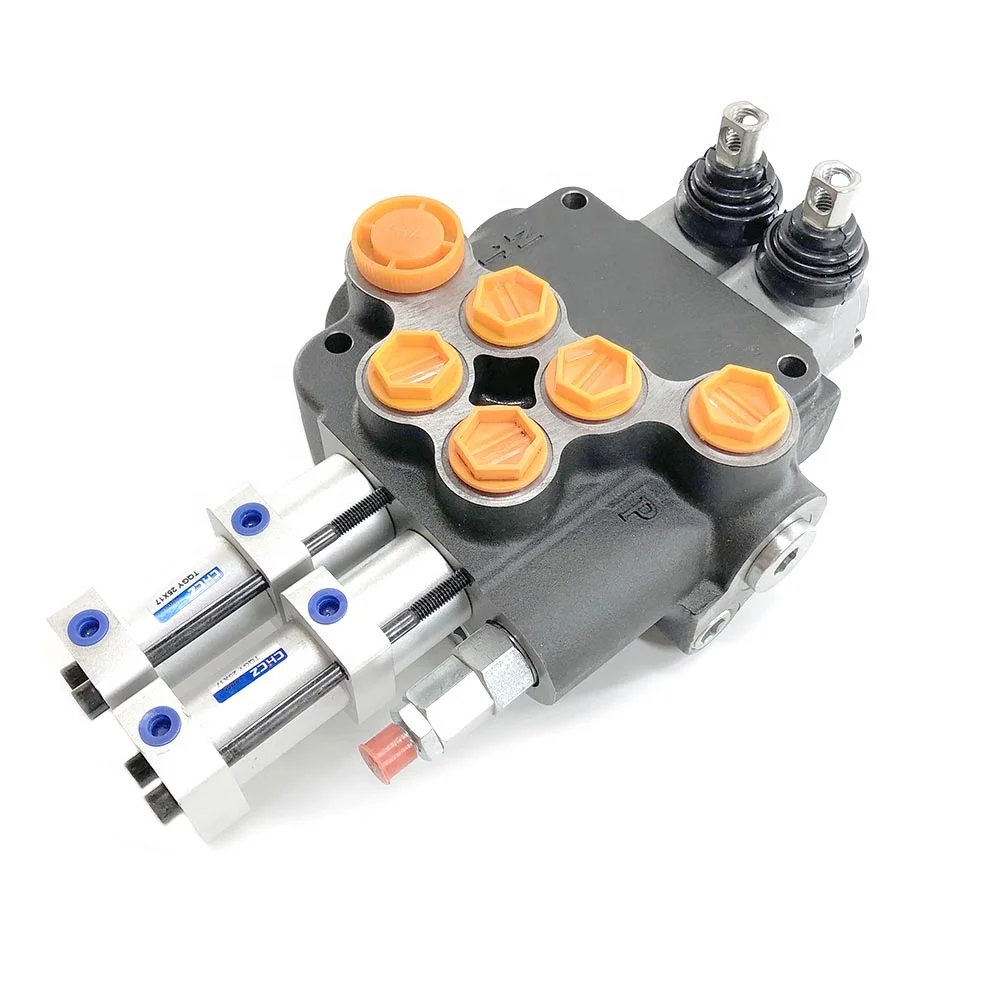 

2 lever P80 manual control with pneumatic control 2p80 80L/MIN sd11 MONOBLOCK DIRECTIONAL VALVE DISTRIBUTOR