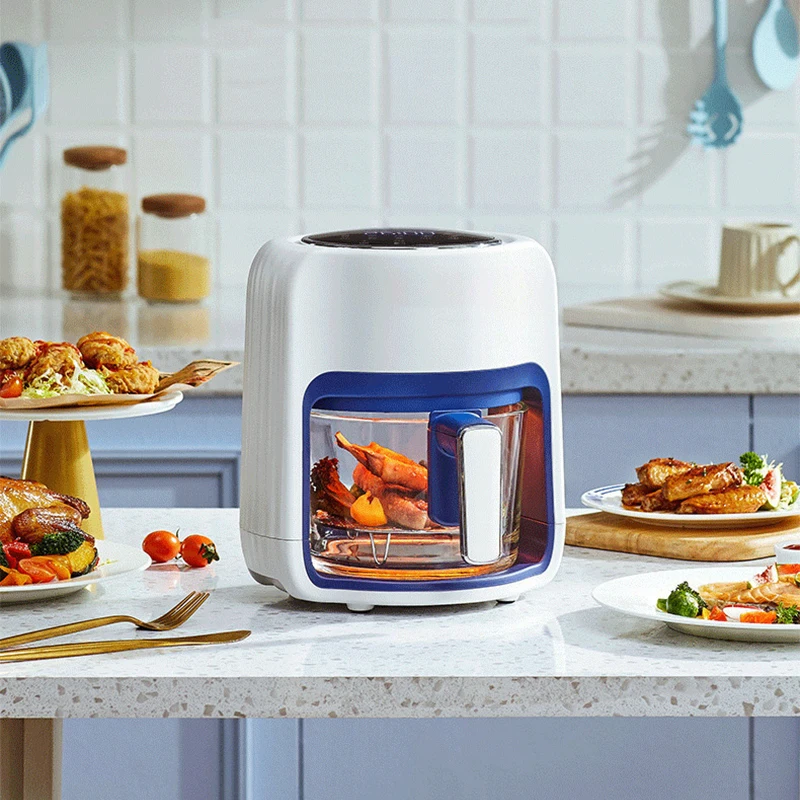 Фритюрница Бытовая, 2 л, небольшая, безмасляная машина для картофеля фри, встроенная многофункциональная электрическая мини-Фритюрница