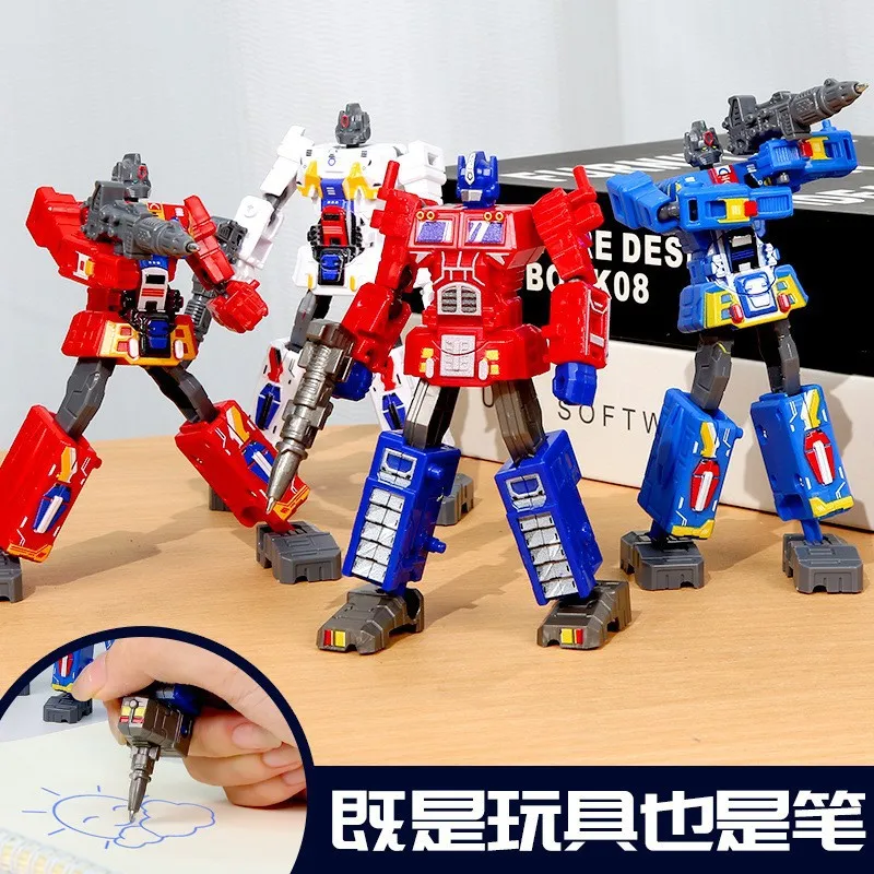Hasbro Transformers Deformable Writing Ballpoint Pen Children Toys Transformation Robot Toy Action Figure Model for Kids Gifts