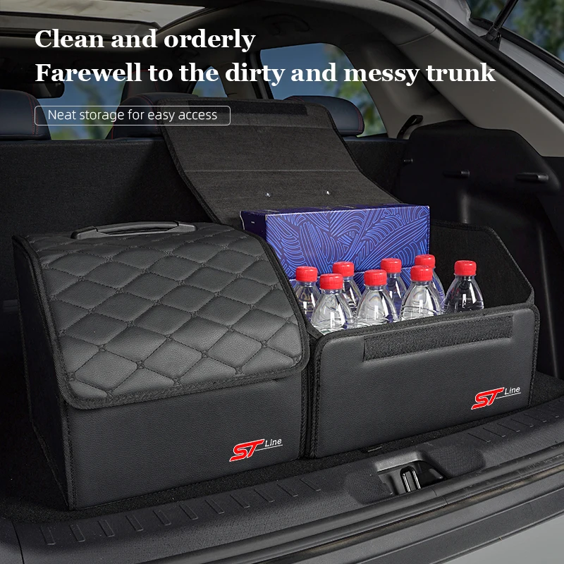 

Car Large Capacity Trunk Storage Box Organize Collection Case For ST Line Ford Focus Mustang Fiesta Puma Ranger Kuga MK7 MAX