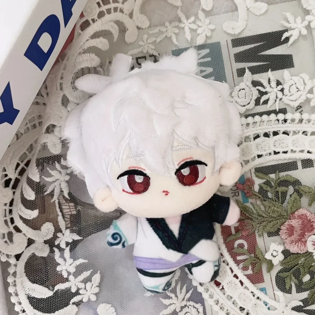 10CM Anime Role Sakata Gintoki Mini Adorable Plush Doll Soft Starfish Body Pendant Keychain Stuffed Toys Birthday Figures Gift