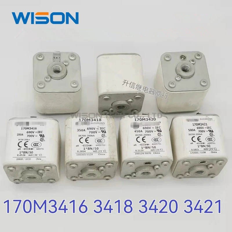 

ceramic Fuse 170M3416 170M3417 170M3418 170M3419 170M3420 170M3421 3422 170M3423 Semiconductor fuse for short circuit protection