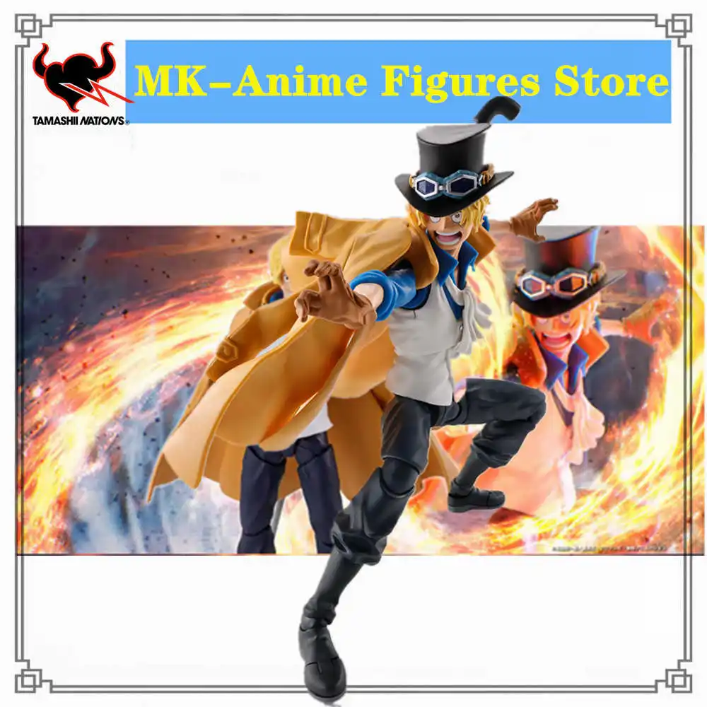 In Stock Bandai Original Anime Figure Bandai One Piece S.H.Figuarts SABO -REVOLUTIONARY ARMY CHIEF OF STAFF Action Figurine Toys