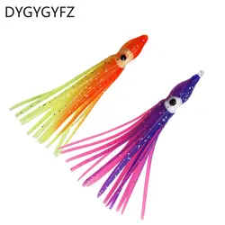 5pc Night Lichtgevende Octopus Modellering Aas Kleur Mini Bionische Lokken Aas Zee Visaas Inktvis Aas Baars Vissen