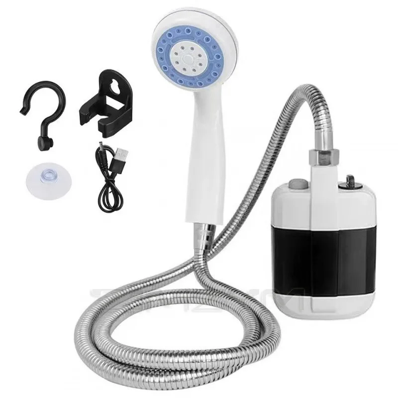 USB Rechargeable Portable Electric Shower Pump for Camping Outdoor Car Wash Gardening Pet Cleaning - Convenient Portable Shower