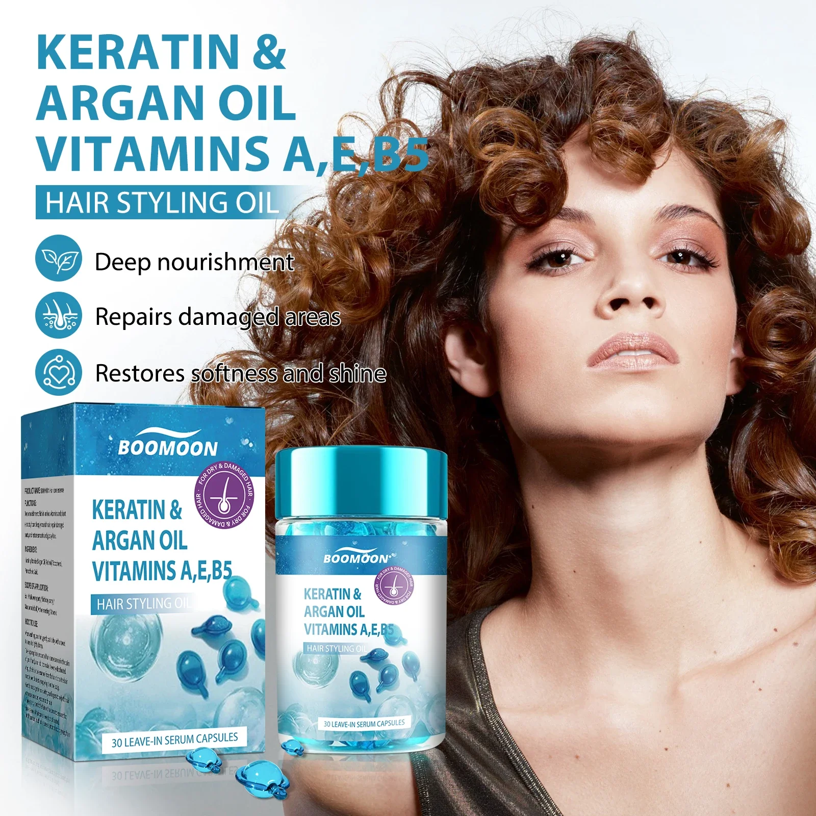 Pílulas essência cuidados com o cabelo cápsulas secura do cabelo pontas divididas tratamento reparação óleo hidratante suavização danificada nutrição cabelo