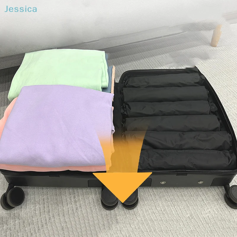 ♥ حقائب مكنسة يدوية للسفر مقاومة للماء حقيبة ضغط فراغية حقيبة تخزين الأمتعة المحمولة موفر للمساحة