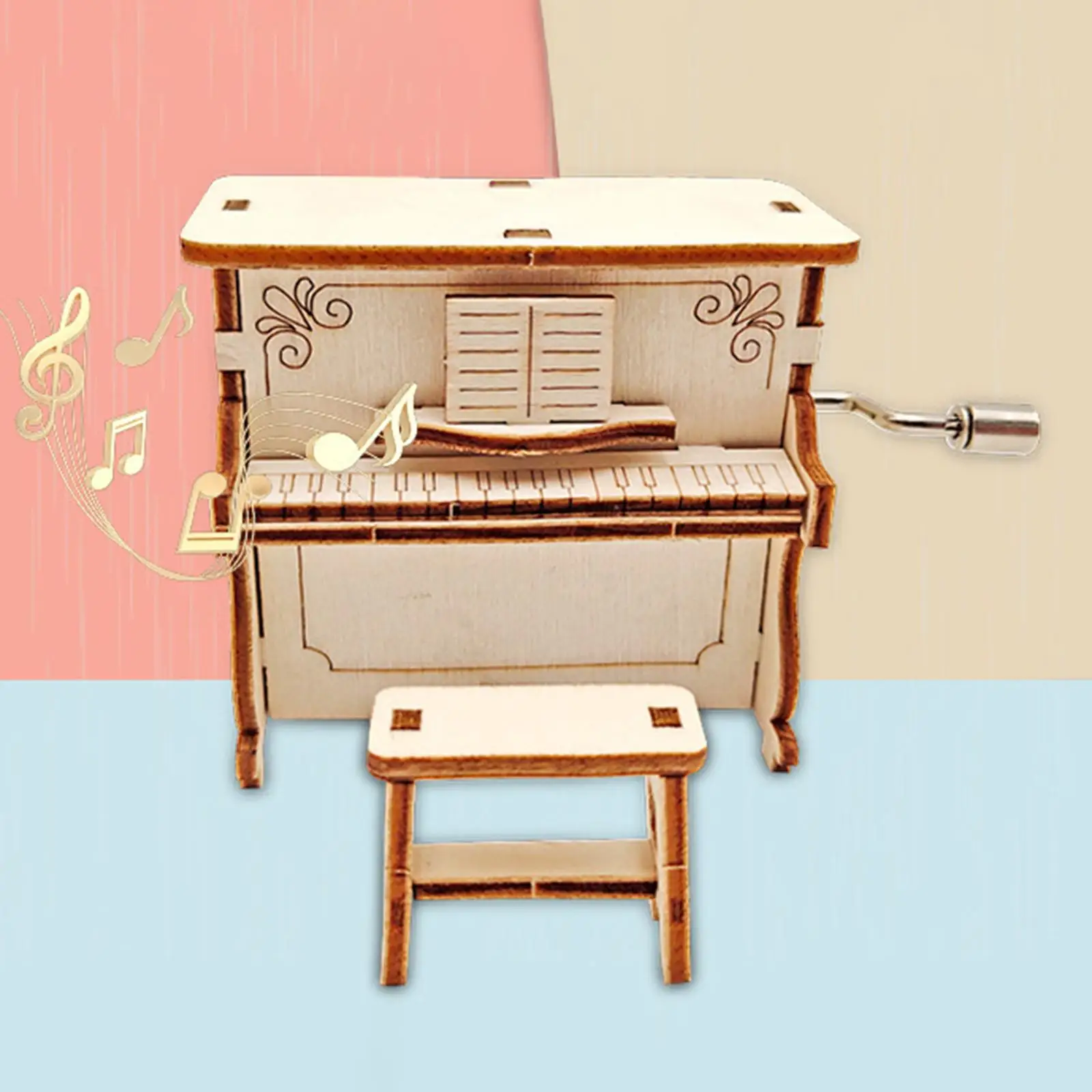 DIY Piano Kit 3D Wooden Puzzle Educational Toys Instrument Toy Assembly Toys