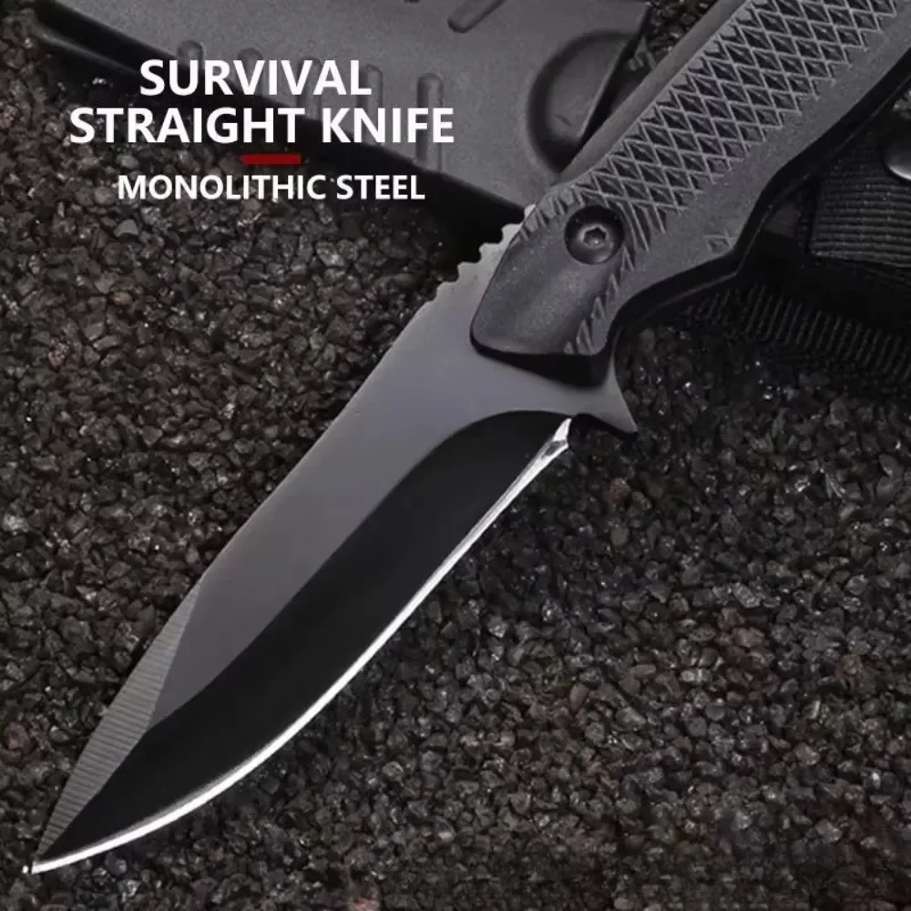 في الهواء الطلق الصيد التكتيكي ABS البلاستيك مقبض سكين مستقيم التخييم الدفاع عن النفس سكين EDC الصيد أدوات تكتيكية متعددة الوظائف #5