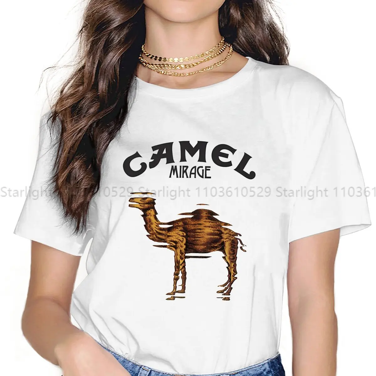 Camel Girls T Shirt Mirage Band Female Tops Polyester Graphic Kawaii Y2k Tees Ladies Tshirt