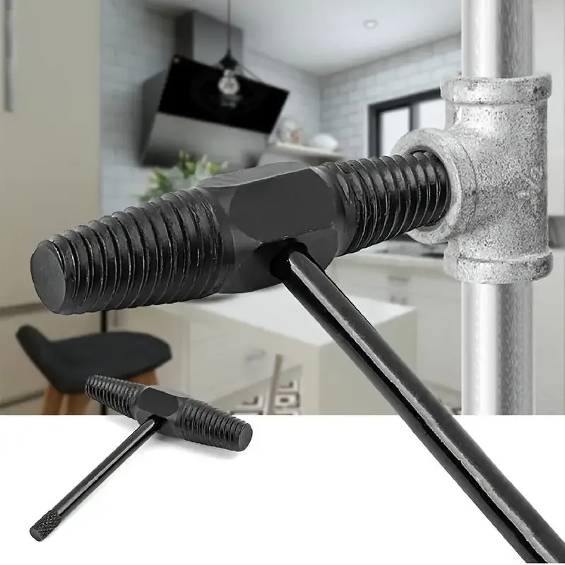 

Набор сантехнических инструментов, съемник болтов водопроводных труб, поврежденный сломанный провод, набор экстракторов винтов клапана крана, двойная головка