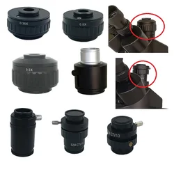 CTV1/2 CTV1/3 0.5X 0.35X 1X Microscope Camera Adapter For Univeral Trinocular Stereo Microscopio