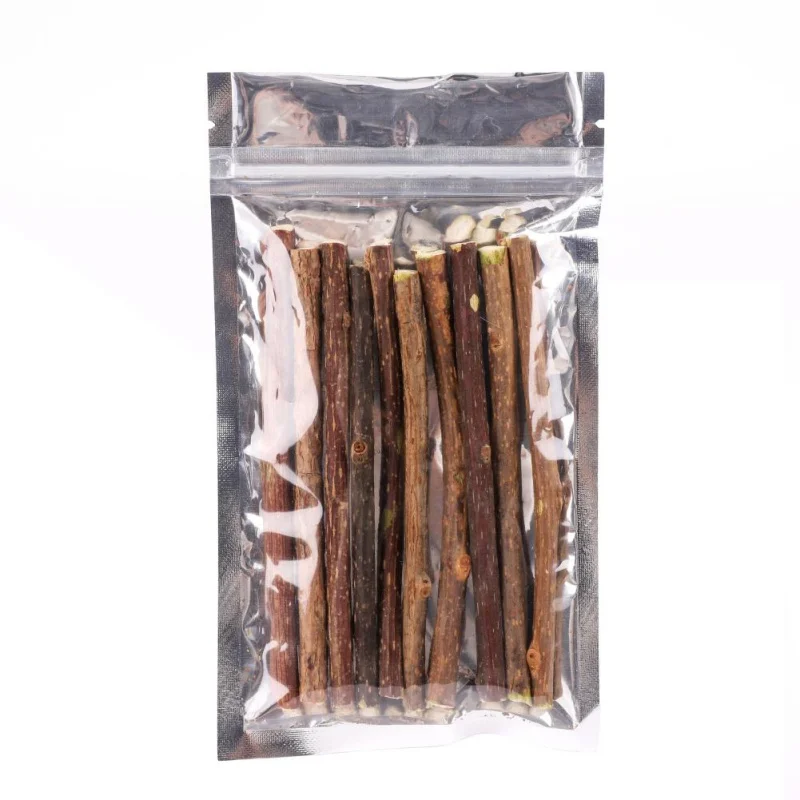 Pure Natural Wood Polygonum Sticks Pet Cat Molar Toothpaste Apple Tree Stick Pet Cat Chew Cleaning Teeth Branch Perches Bite Toy