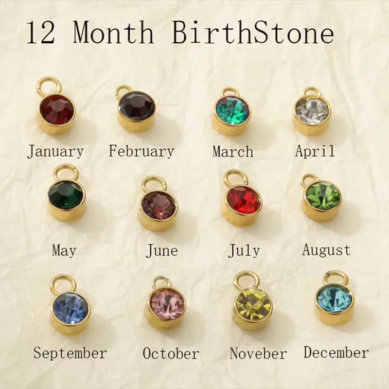 Collar personalizado con nombre de piedra natal para mujer, cadena de clavícula extendida de acero inoxidable, collar con placa con nombre personalizada, regalos de cumpleaños