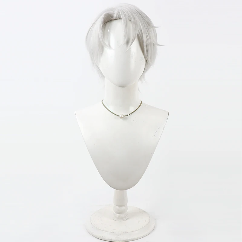 Peluca de Cosplay de Anime Promise of Wizard Vincent Cos, accesorios para fiesta de Carnaval y Halloween, pelo sintético de fibra resistente al calor + gorro de peluca