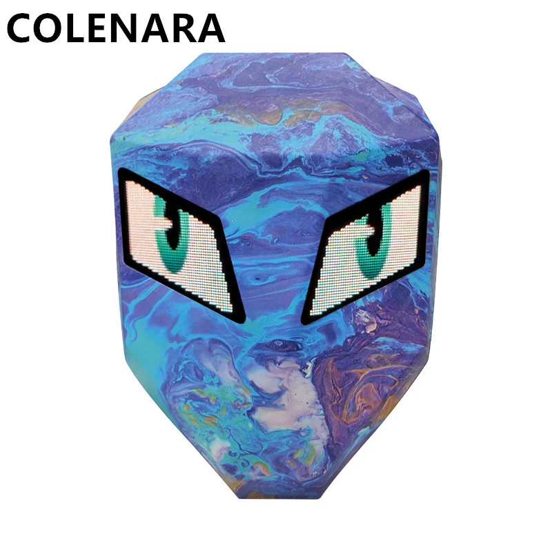 

COLENARA Men's Backpack High Quality ABS Hard Shell Shoulder Bag Outdoor Cycling Helmet Bag LED Waterproof Laptop Schoolbag